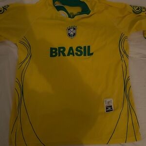 Unisex Brazil Soccer Jersey w/ Germany on Sleeve
